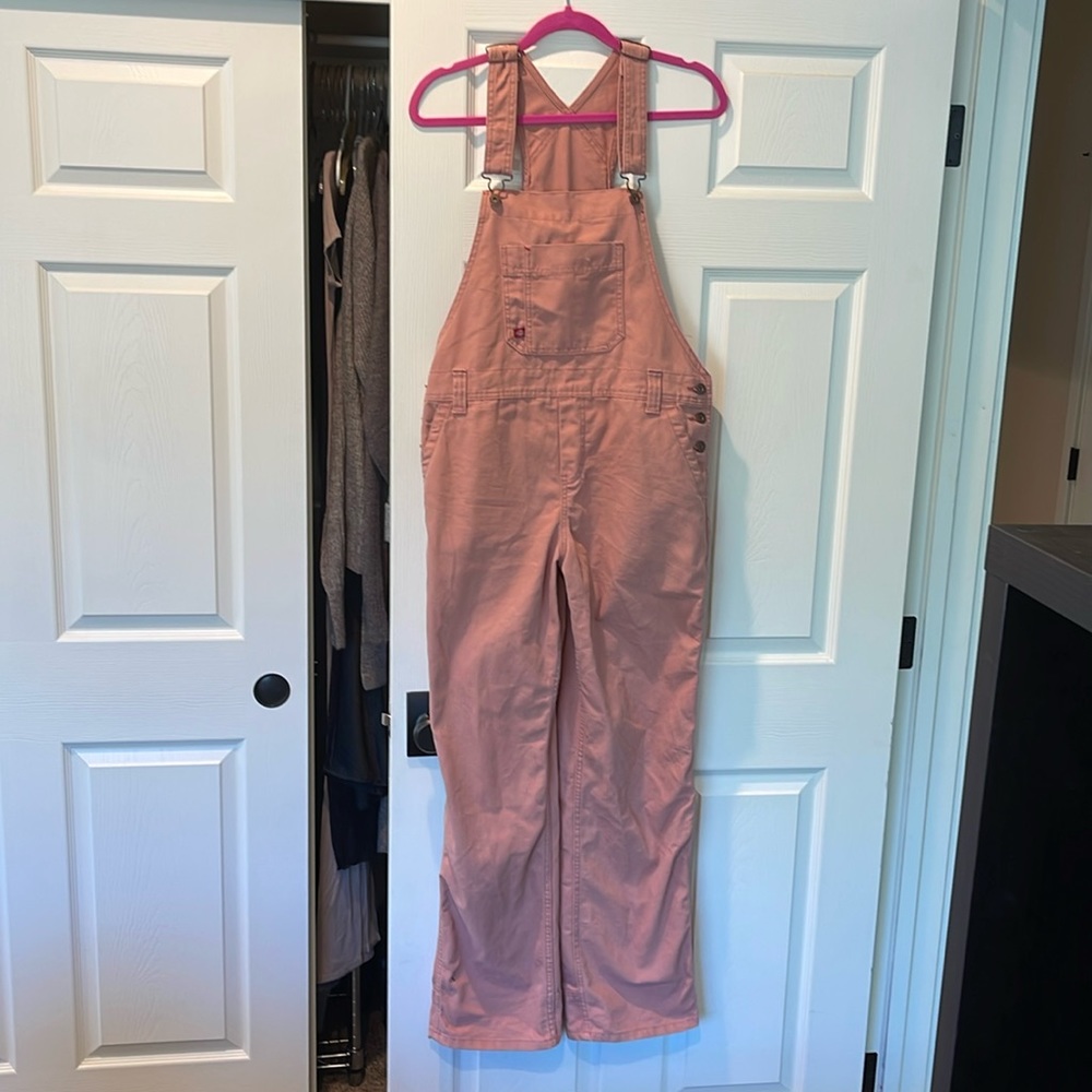 Medium pink Dickies overalls